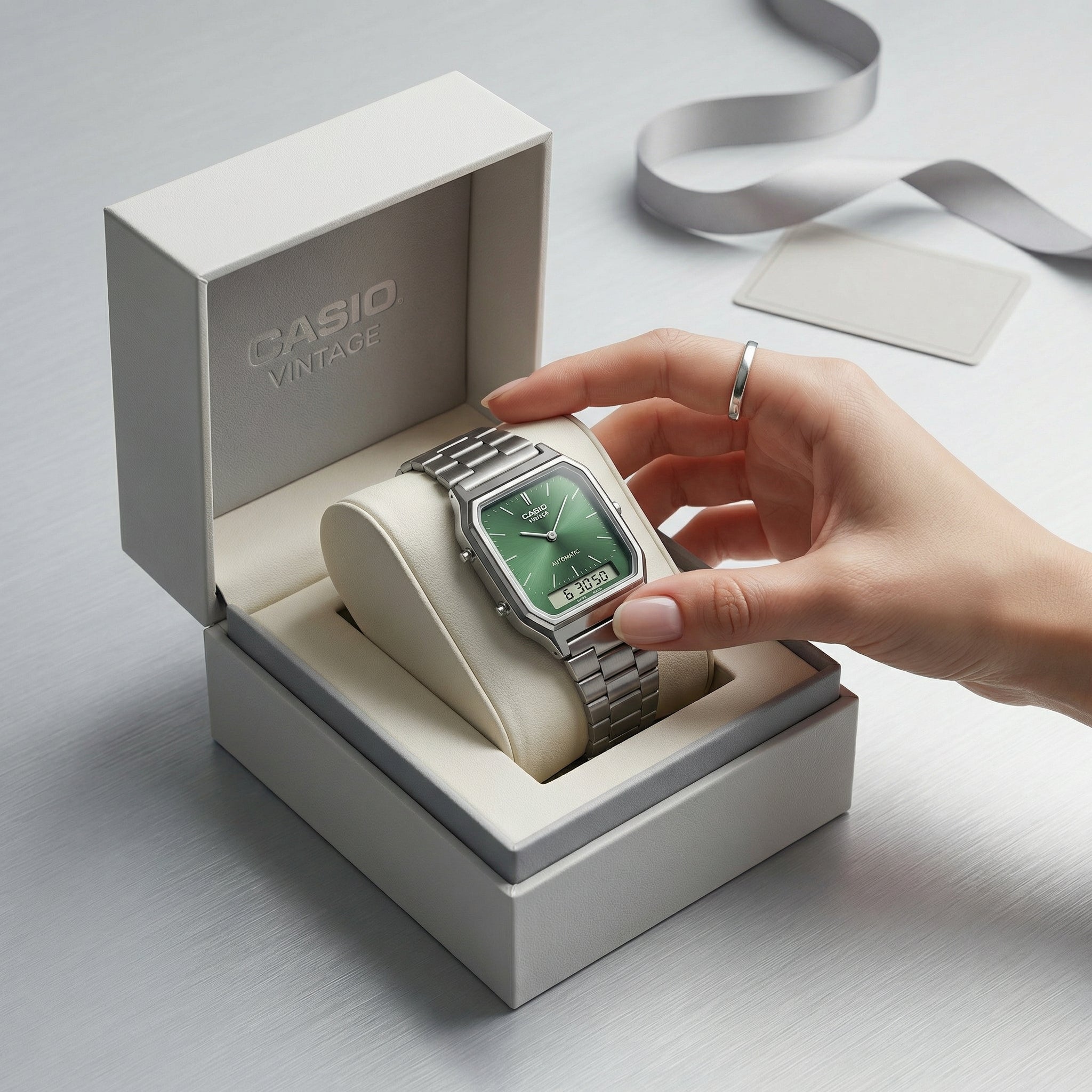 Original Casio Vintage Unisex Green Watch – Limited Offer