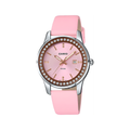Casio Analog Pink Leather Women's Watch