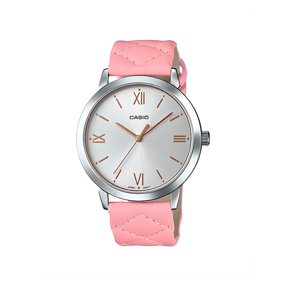 Casio Enticer Analog Leather Women's Watch
